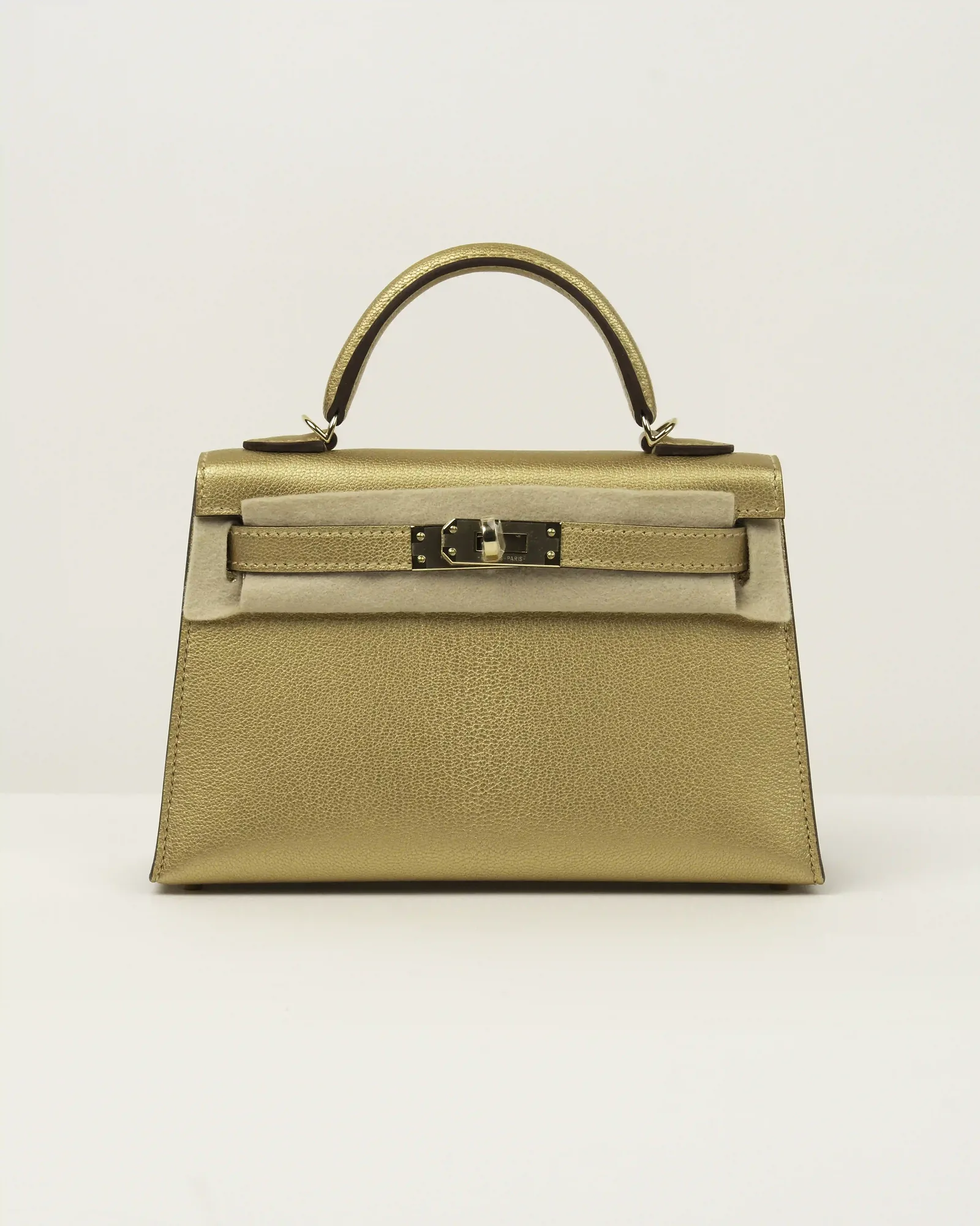 HERMES KELLY II SELLIER CHEVRE CHAMKILIGHT DORE - Image 1