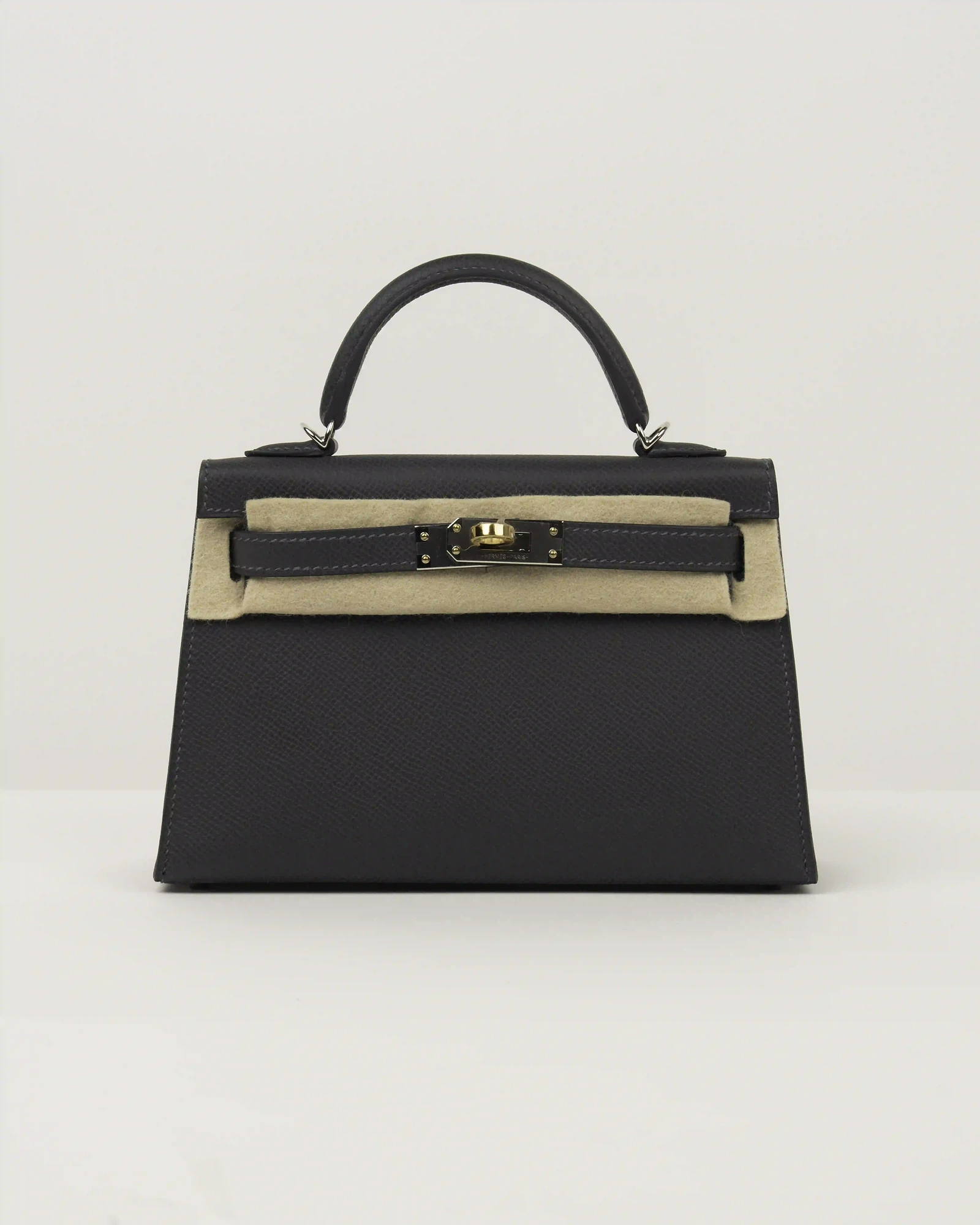 HERMES KELLY II SELLIER MINI EPSOM CALFSKIN HO GRIS MISTY - Image 1