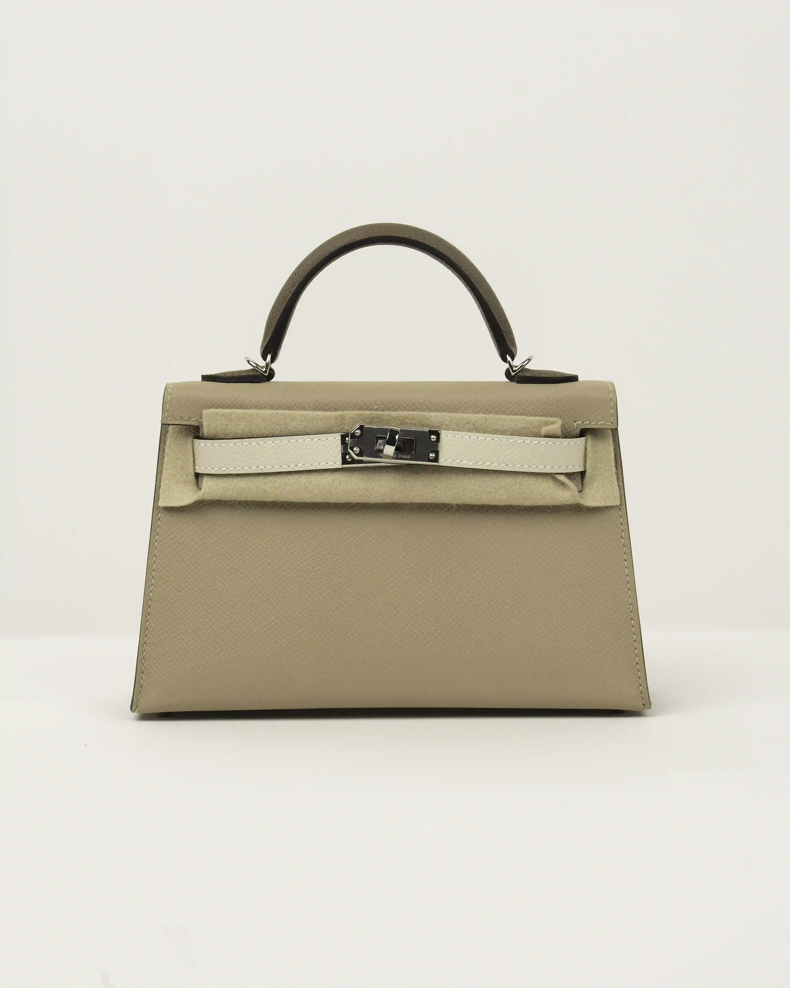 HERMES KELLY II SELLIER MINI TRICOLORE VEAU EPSOM BG TRENCH/CRAIE/ETOUPE - Image 1