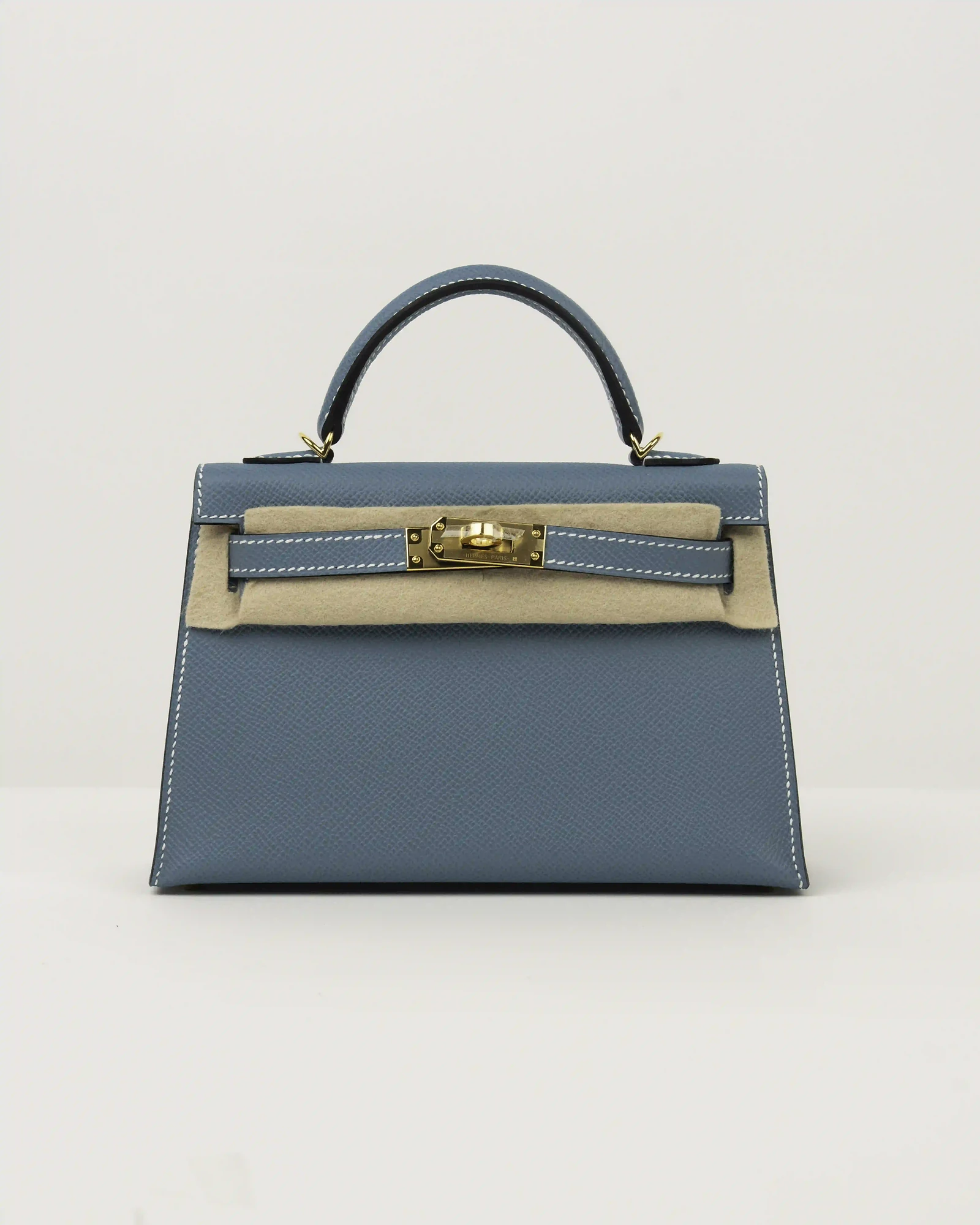 HERMES KELLY II SELLIER MINI VEAU EPSOM 02 NEW BLEU JEAN  - Image 1