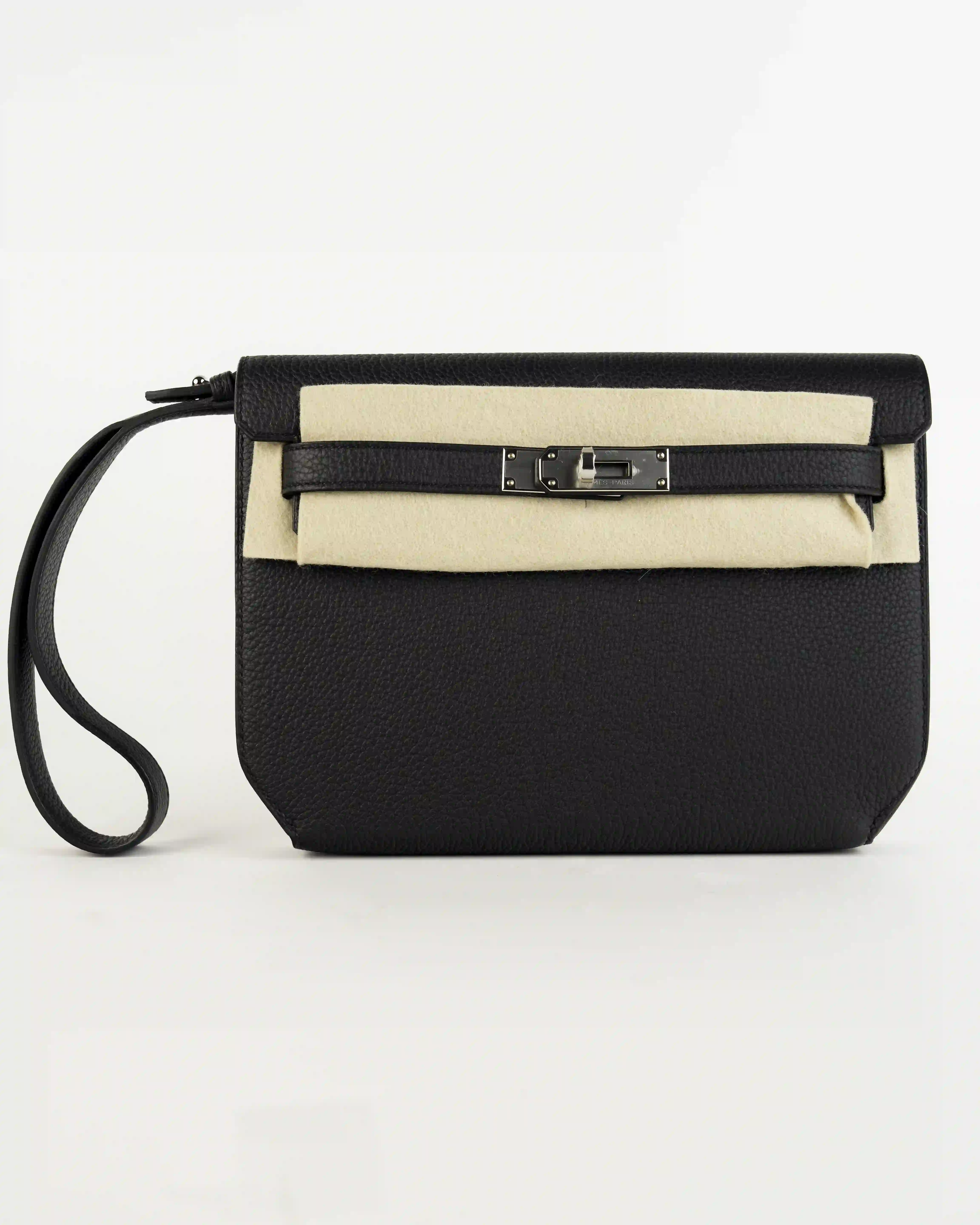 HERMES POCHETTE KELLY DEPECHES 25 VEAU TOGO 89 NOIR - Image 1